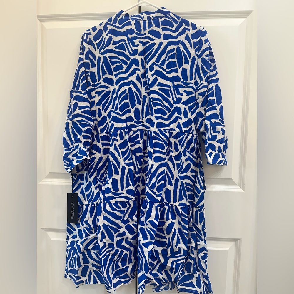 Rachel Zoe - Blue and White Patterned Dress